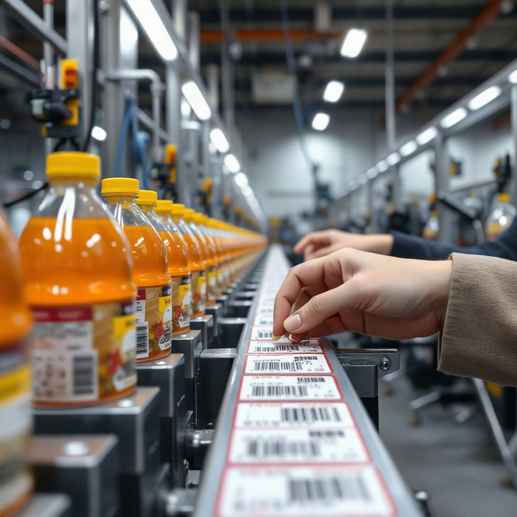 Consumer scanning a traceability QR code on a product package with a smartphone